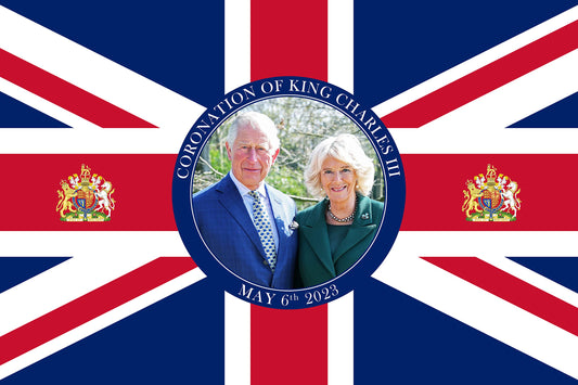 5x3ft Union Jack King Charles III Coronation Flag