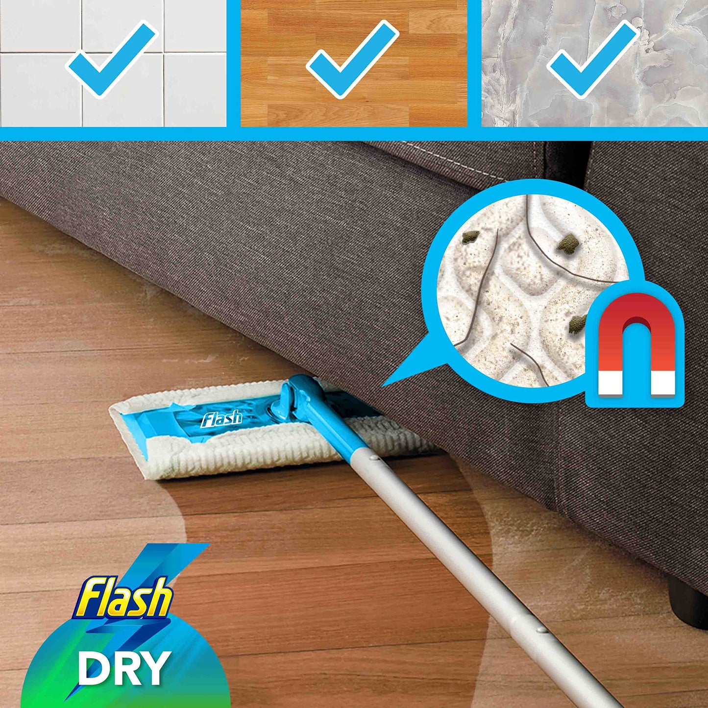 Flash Speedmop Dry Pads Refills 120 Pack - Floor Cleaner