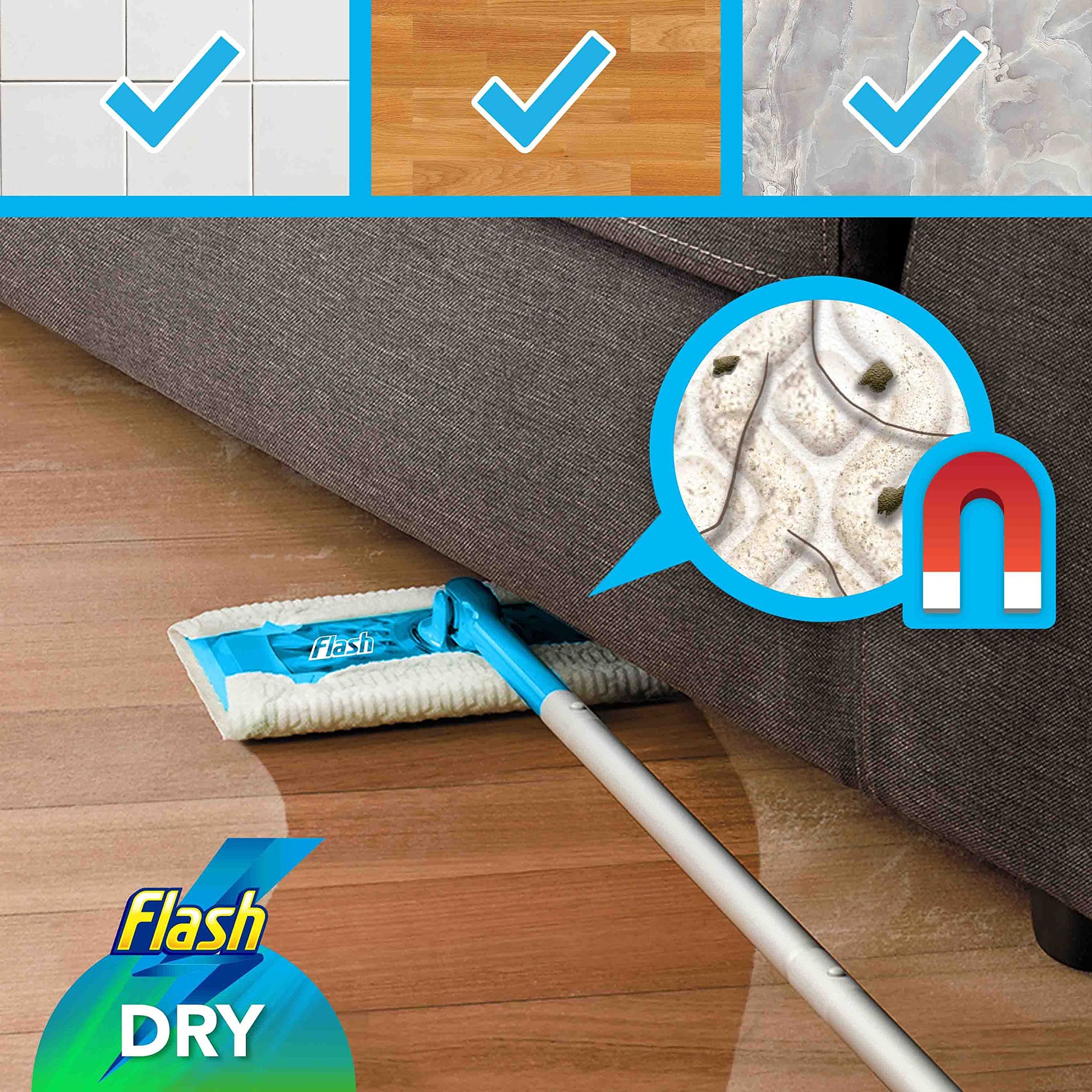 Flash Speedmop Dry Pads Refills 120 Pack - Floor Cleaner
