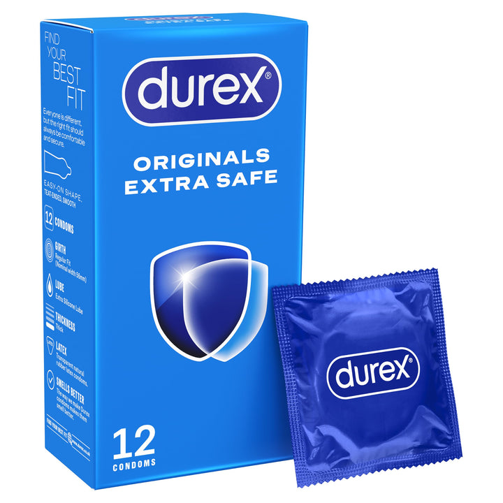 Durex Originals Extra Safe Condoms 12 Pack - Thicker & Lubricated