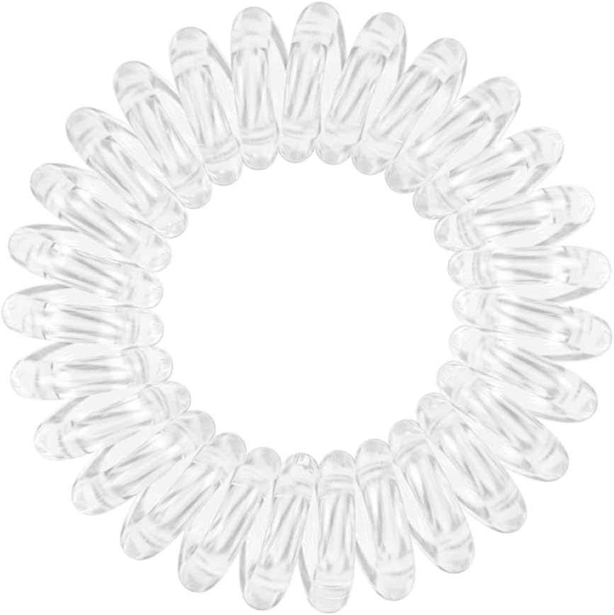 INVISIBOBBLE Original Hair Spiral Scrunchies 8 Pack Clear, Black & Metallic