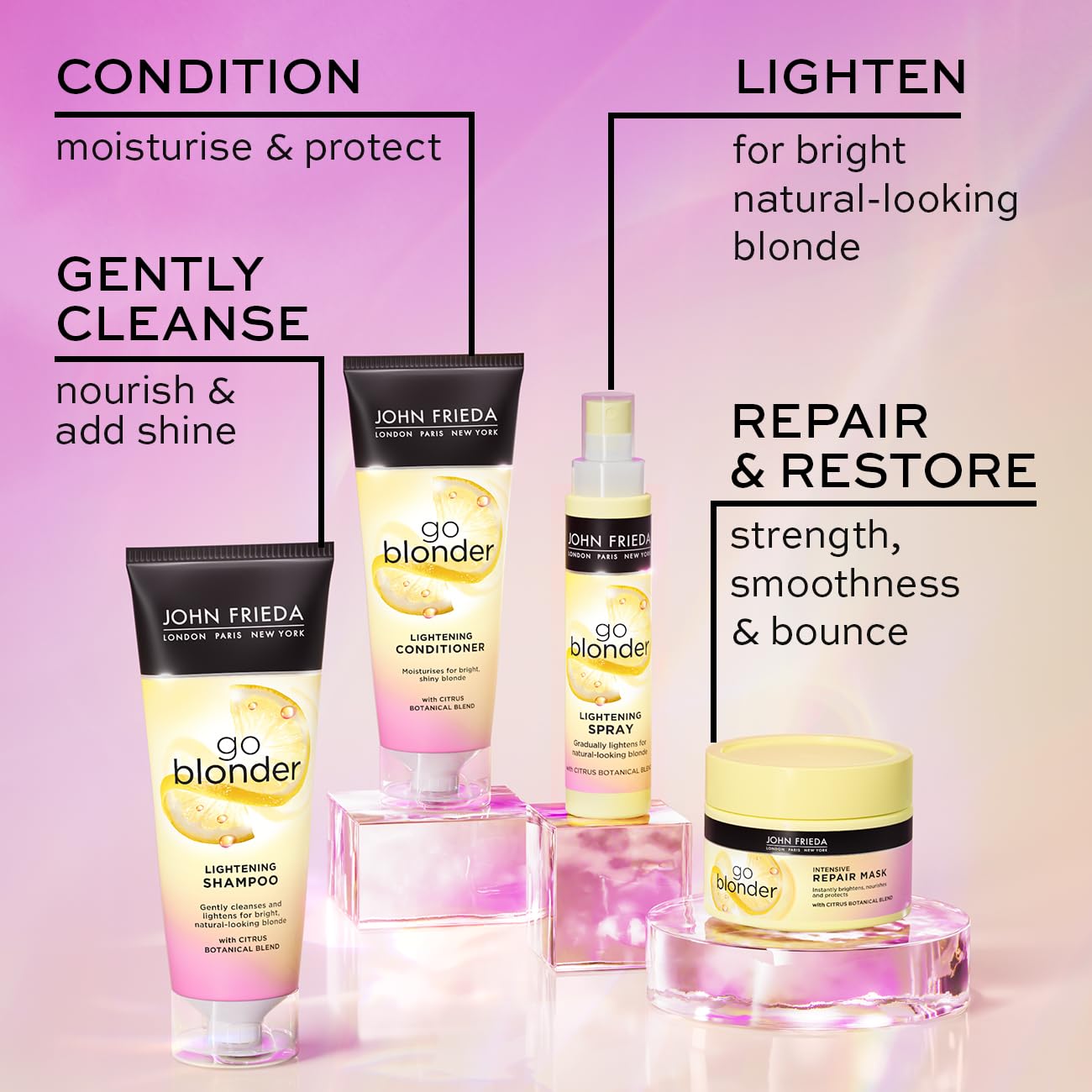John Frieda Go Blonder Lightening Shampoo & Conditioner Duo 2 x 500ml