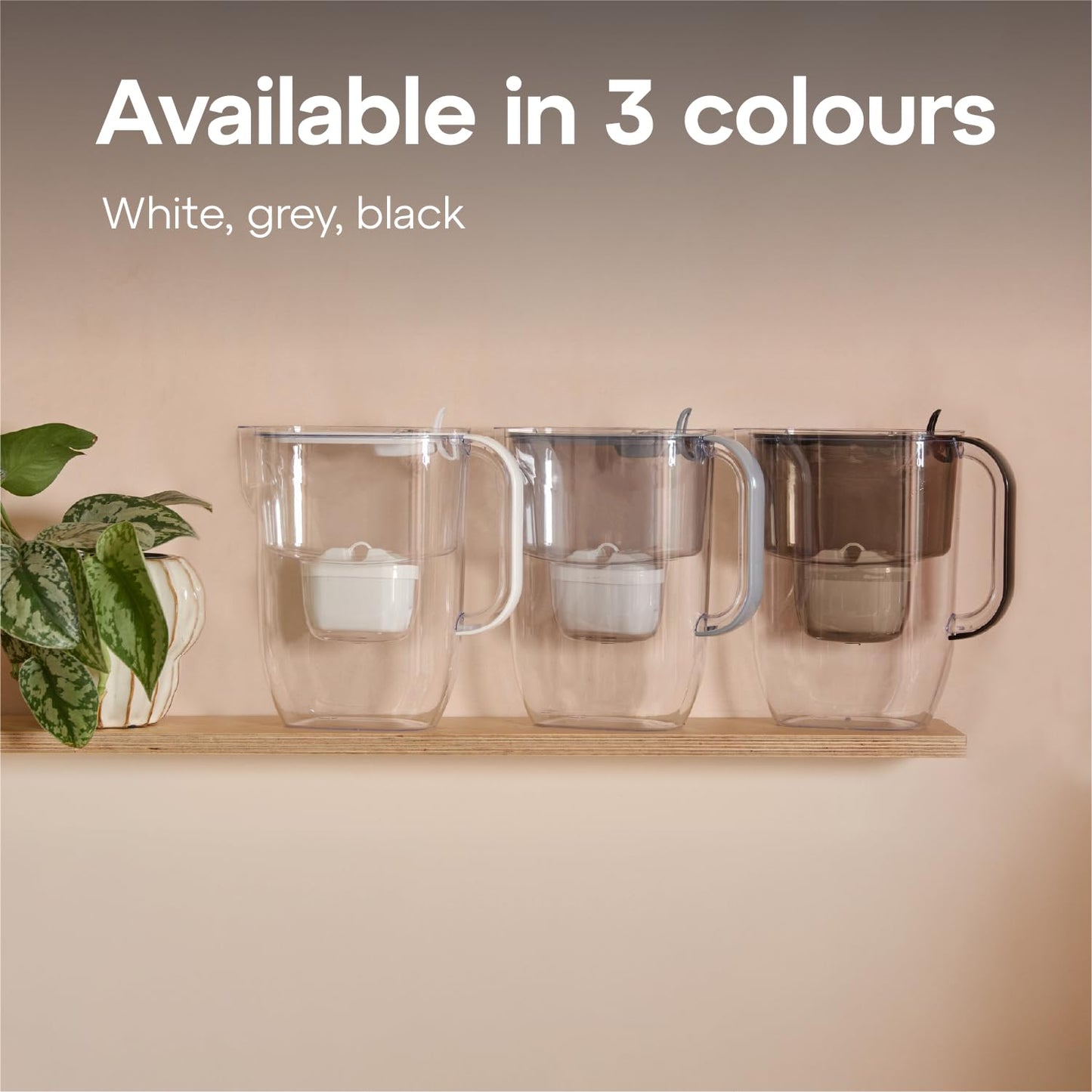 AQUAPHOR Fresh Water Filter Jug 3.2L Black - Fridge Fitting Design