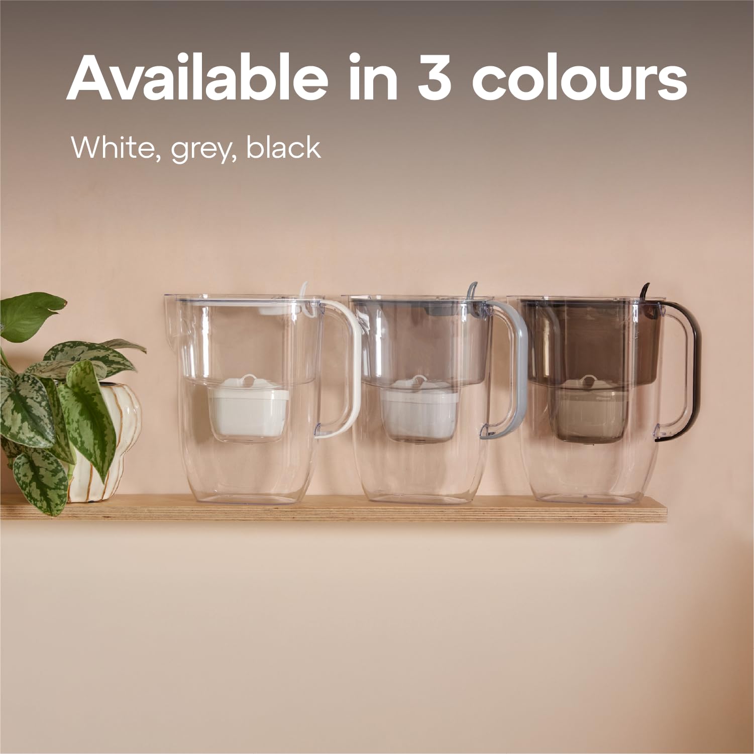 AQUAPHOR Fresh Water Filter Jug 3.2L Black - Fridge Fitting Design