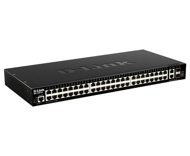 D-Link DGS-1520-52 52-Port PoE Layer 3 Stackable Smart Managed Switch 2 x 10G