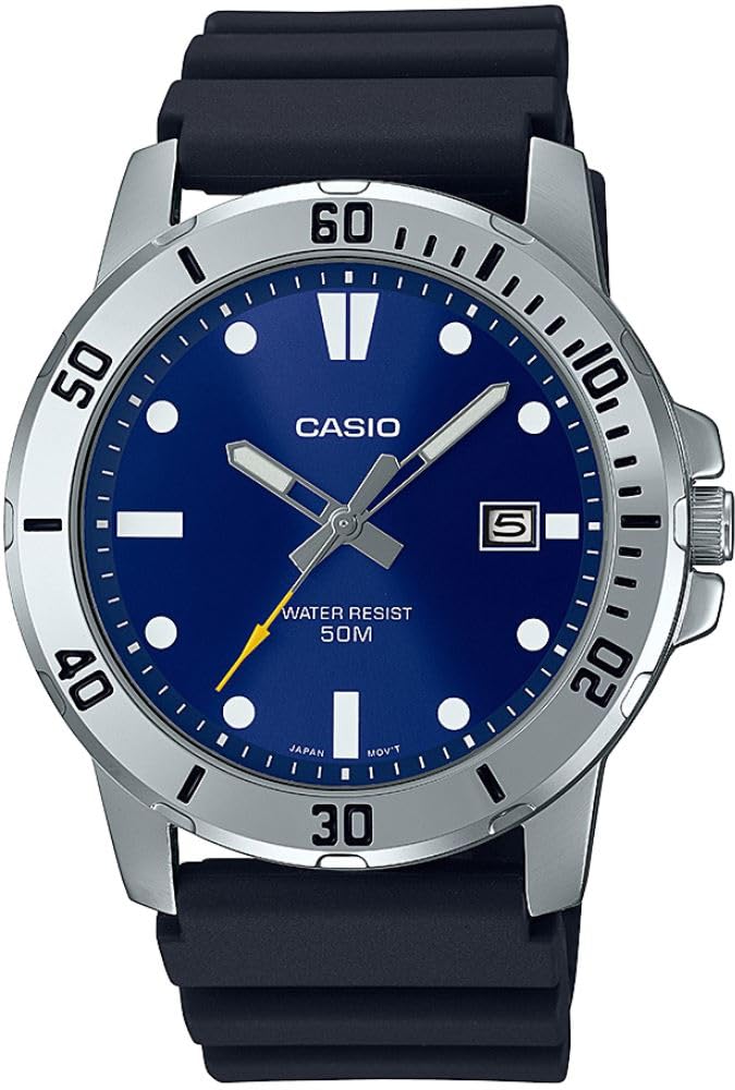 Casio Enticer Analog Blue Dial Men's Watch MTP-VD01-2EVUDF - Water Resist 50m