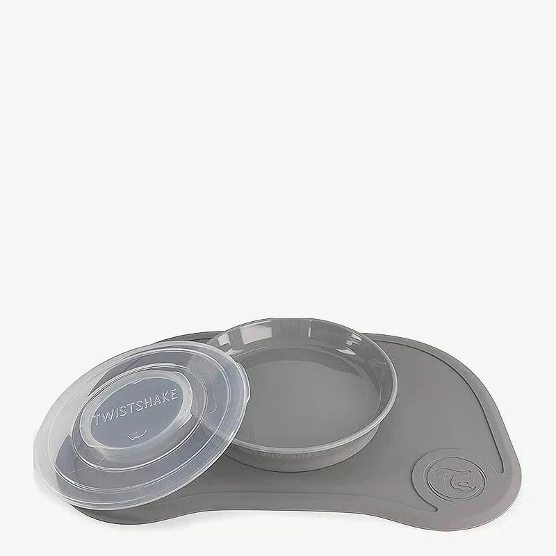 Twistshake Baby Suction Plate & Placemat Set Mini | BPA-Free in Grey
