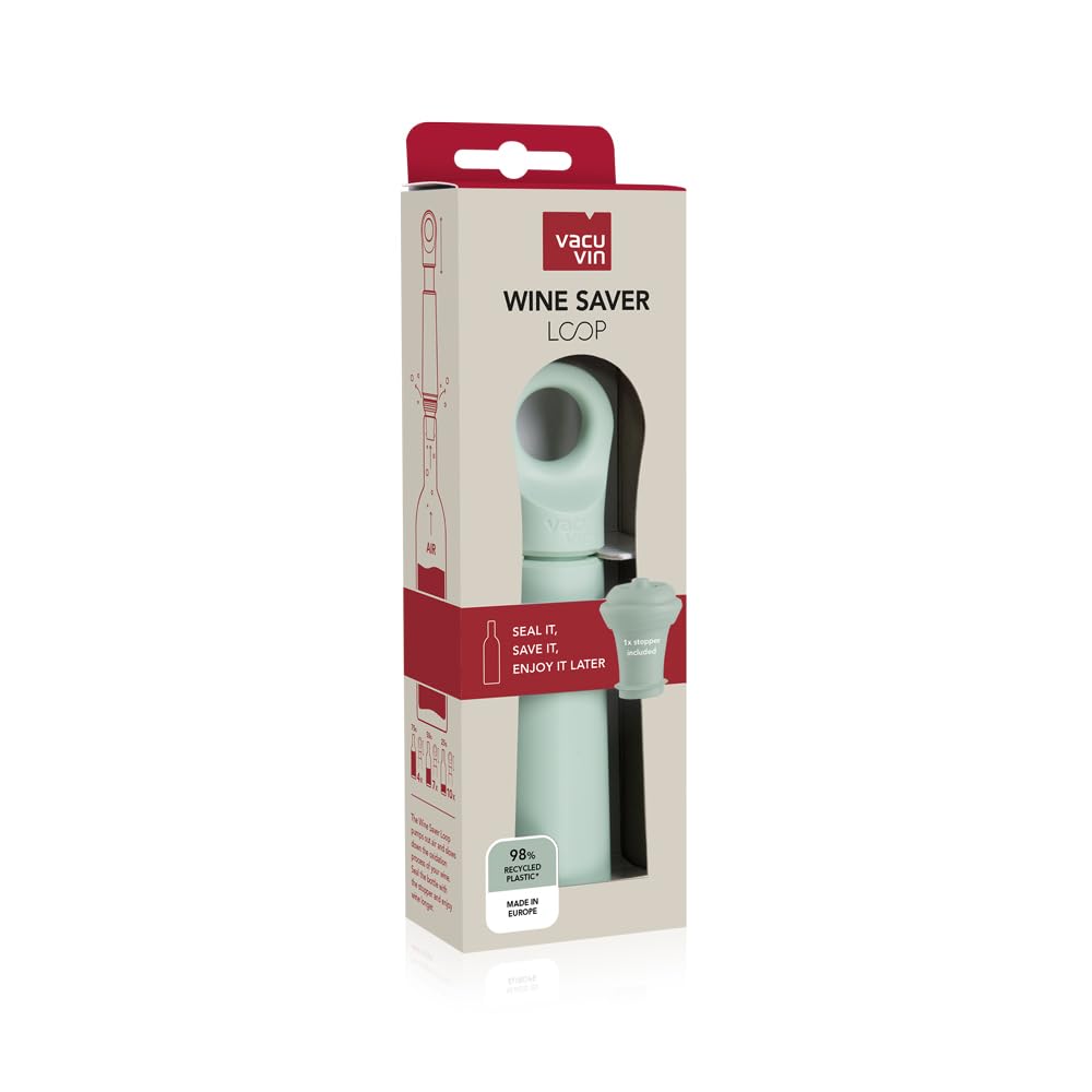 Vacu Vin Loop Jade Wine Pump with Stopper - Vacuum Saver