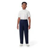 French Toast Boys' Pull-On Relaxed Fit Stretch Twill Trousers Navy