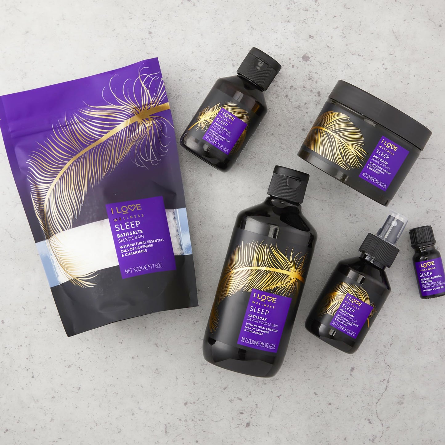 I LOVE Wellness Sleep Bath Soak 500ml with Natural Essential Oils of Lavender & Chamomile