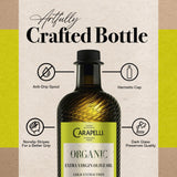 Carapelli Organic Extra Virgin Olive Oil 500ml - (Pack of 6) - BB 08/2026
