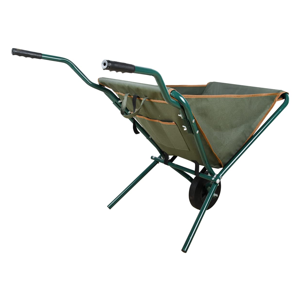 Esschert Design Folding Wheelbarrow Green Garden Trolley Cart