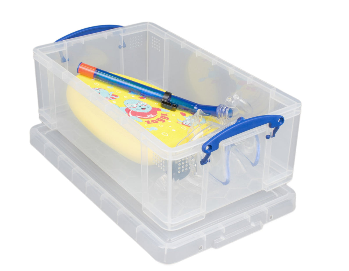 Really Useful Plastic Storage Box 12 Litre Clear with Handles