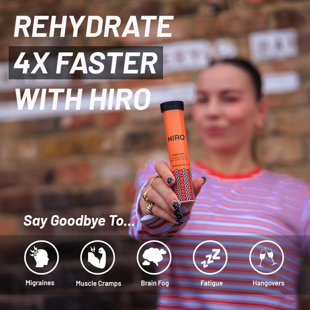 HIRO Electrolytes Tablets, Rapid Hydration & Energy Boost, Lemon & Elderflower - Single Pack