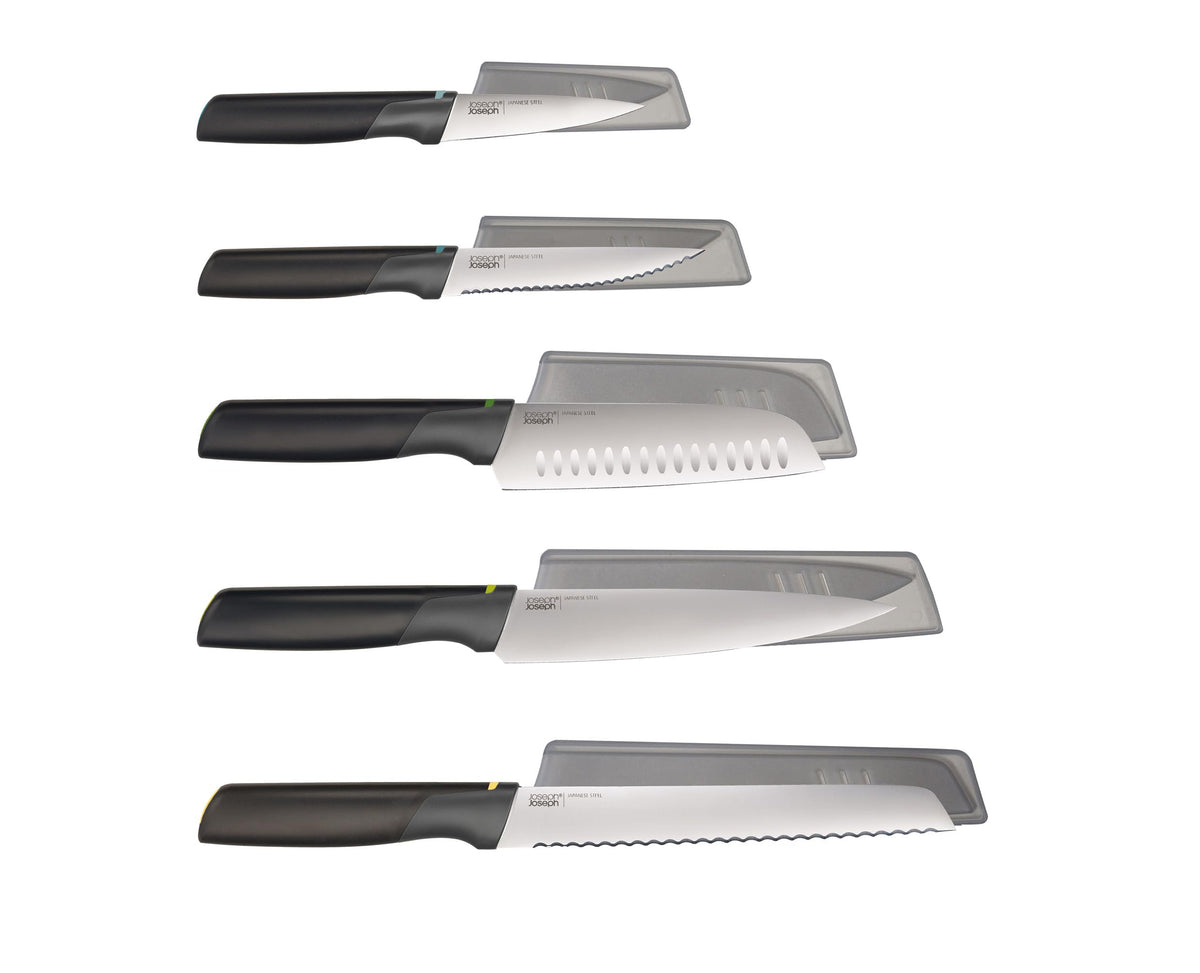 Joseph Joseph Duo 5 Piece Elevate Kitchen Knife Set Japanese Stainless Steel Blades