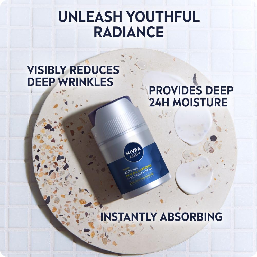 NIVEA MEN Anti-Age Hyaluron SPF15 Moisturising Cream , Anti-Wrinkle Face