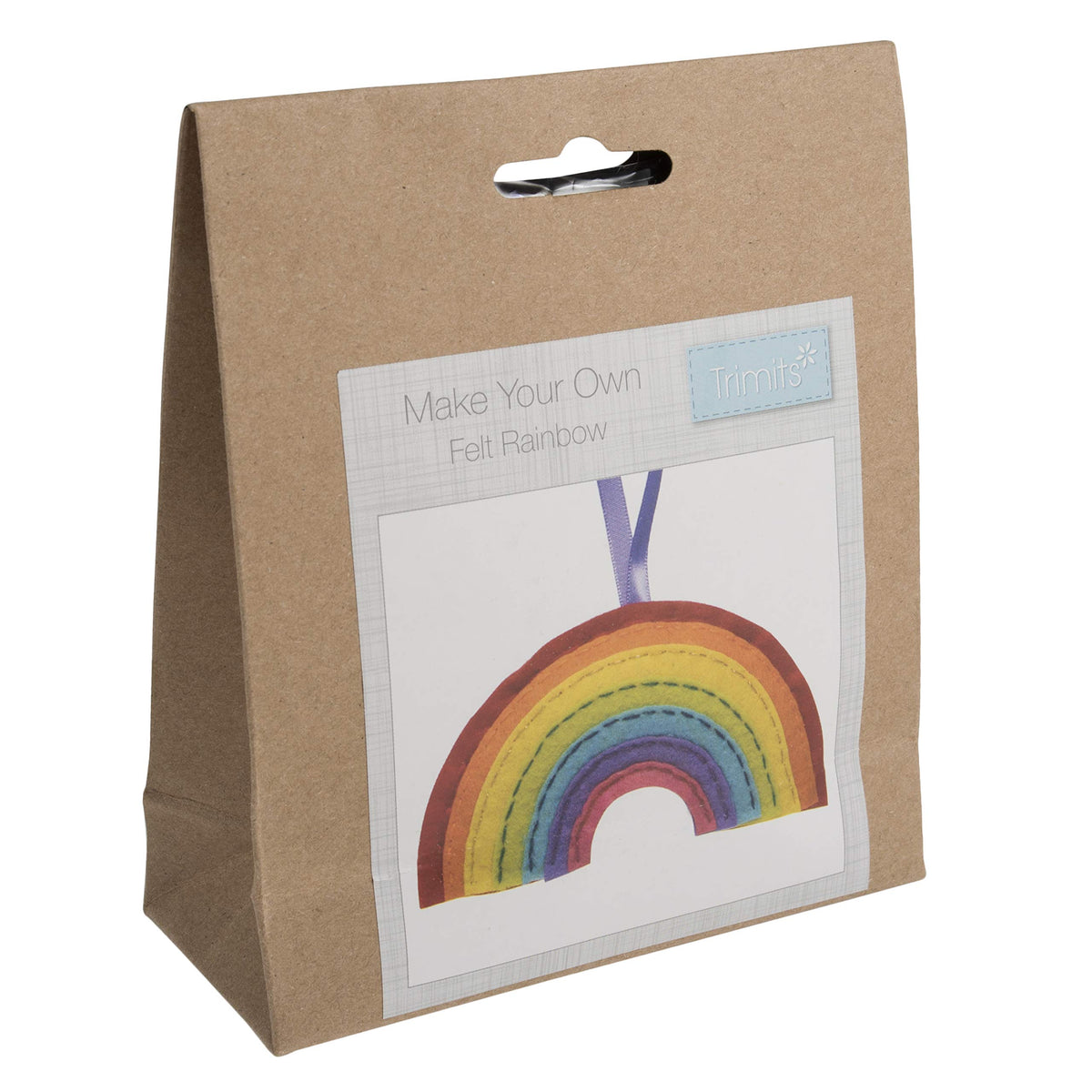 Trimits Felt Decoration Kit 6cm Rainbow Pre-Cut Shapes Craft
