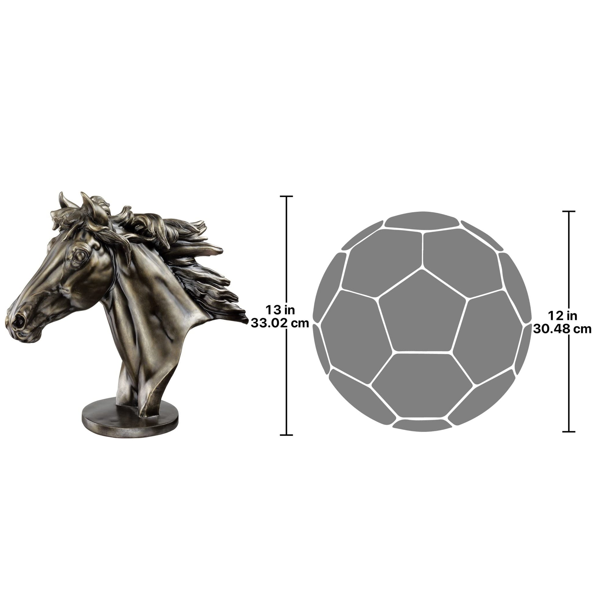 Design Toscano Hand-Cast Resin Majestic Stallion Horse Statue QS252 