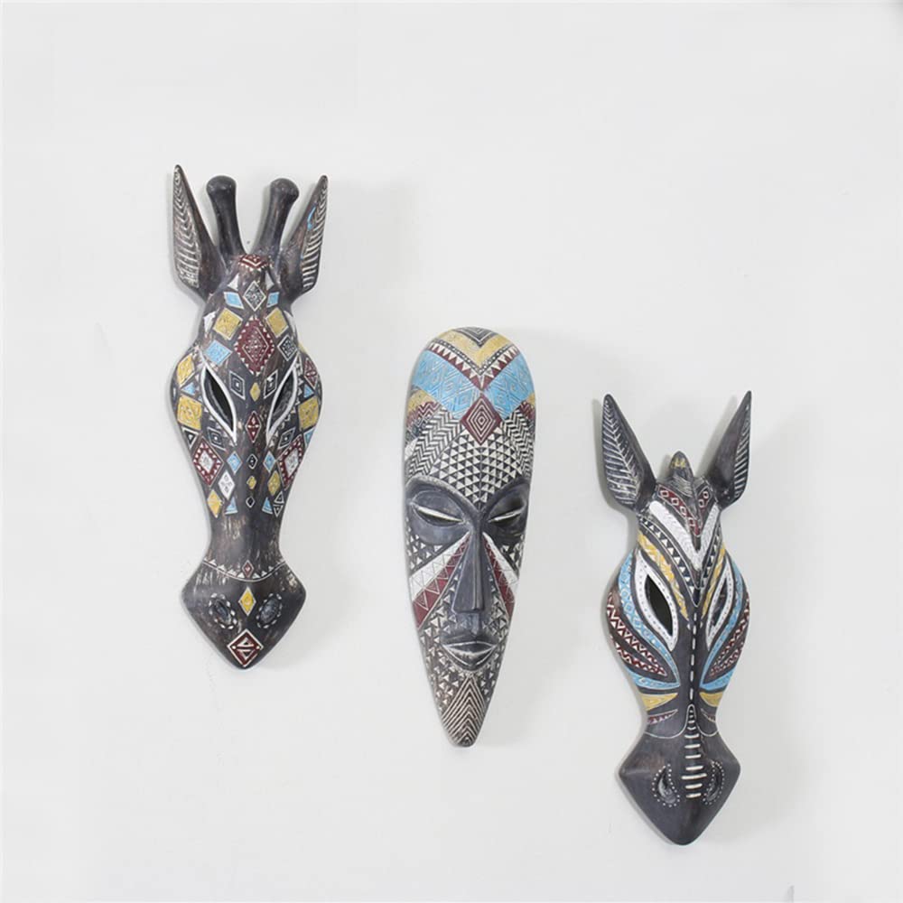 African Tribal Wall Mask Hand Carved Sculpture Art Decor