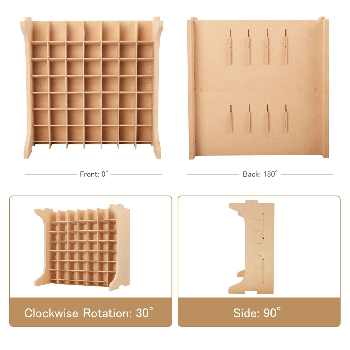 Bucasso Paint Rack Organizer 49 Holes - 10ml/18ml MR HOBBY Storage - Model Tool Storage with MDF Material, Craft Paint Holder Rack