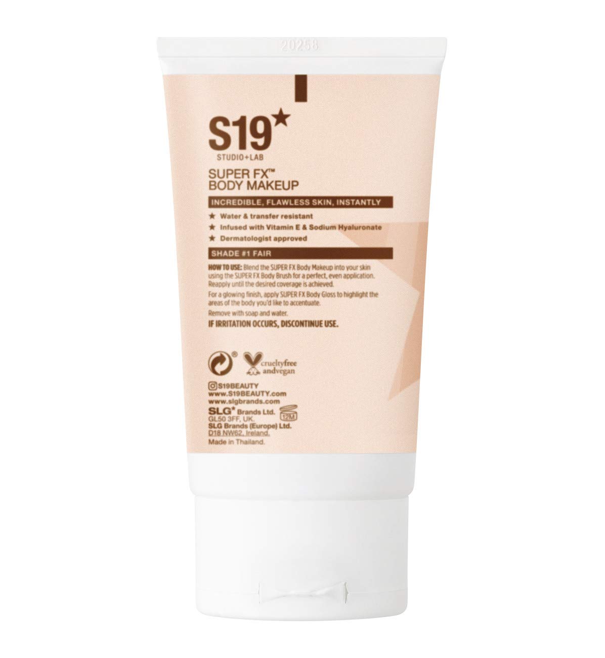 S19 SUPER FX Body Makeup 100ml - Fair, Smoothes & Evens Skin Tone
