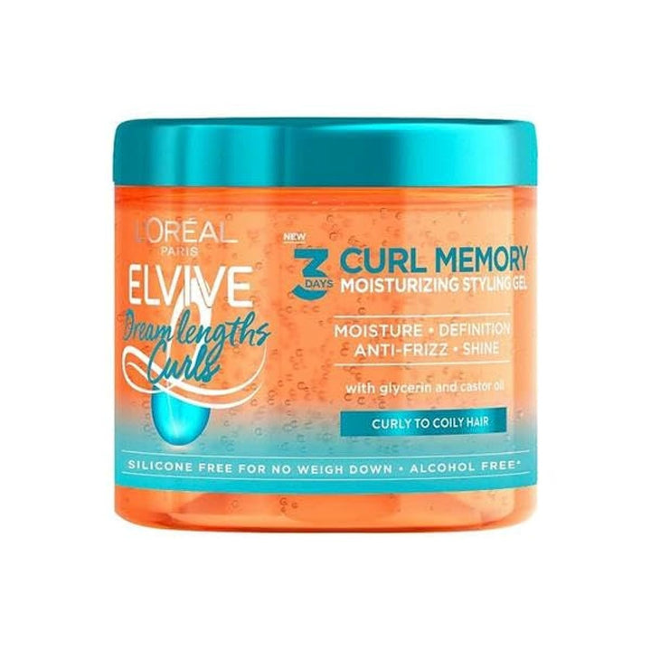L'Oreal Paris Elvive Dream Lengths Curls Styling Gel 400ml - For 3 Days Curl Memory for Curly Hair