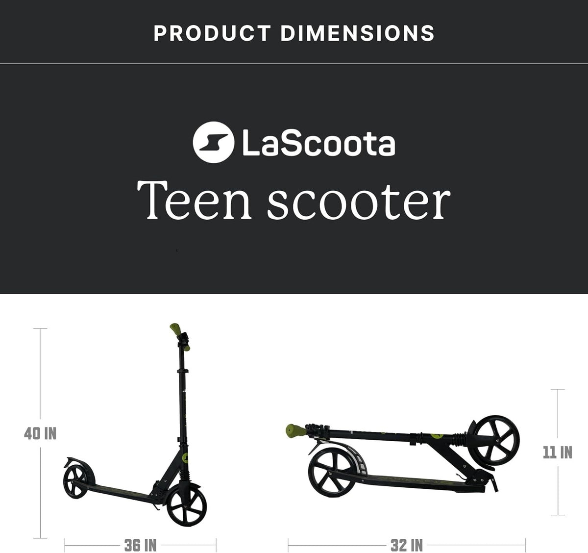 Lascoota Foldable Adult Scooter - Also Great as a Scooter