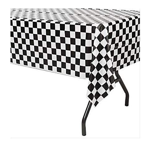 Creative Converting Racing Stripes All Over Print Plastic Tablecover