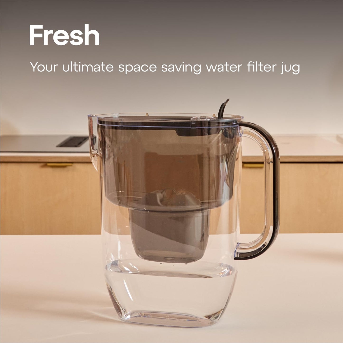 AQUAPHOR Fresh Water Filter Jug 3.2L Black - Fridge Fitting Design