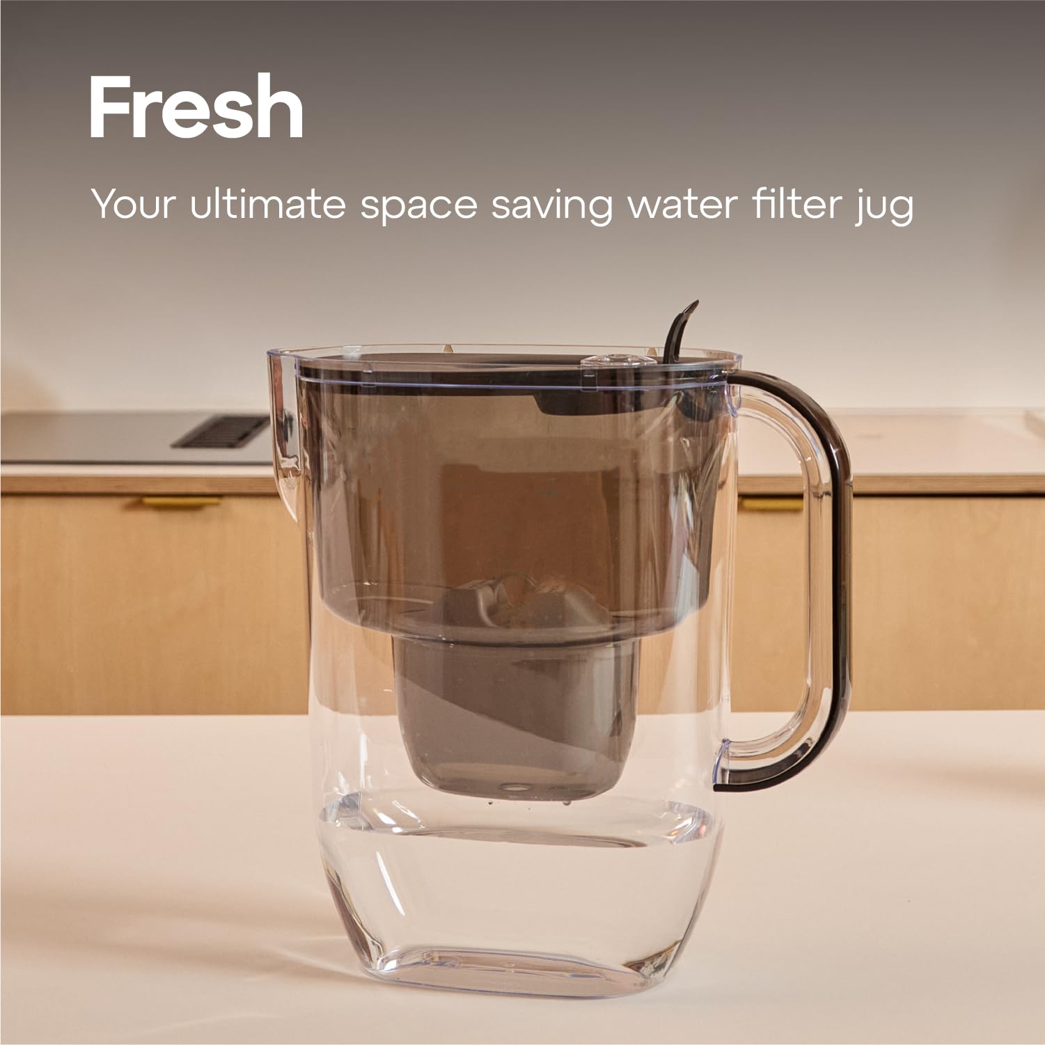 AQUAPHOR Fresh Water Filter Jug 3.2L Black - Fridge Fitting Design