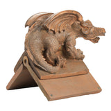 Design Toscano Apex Winged Dragon Sculptural Roof Cresting in Brown