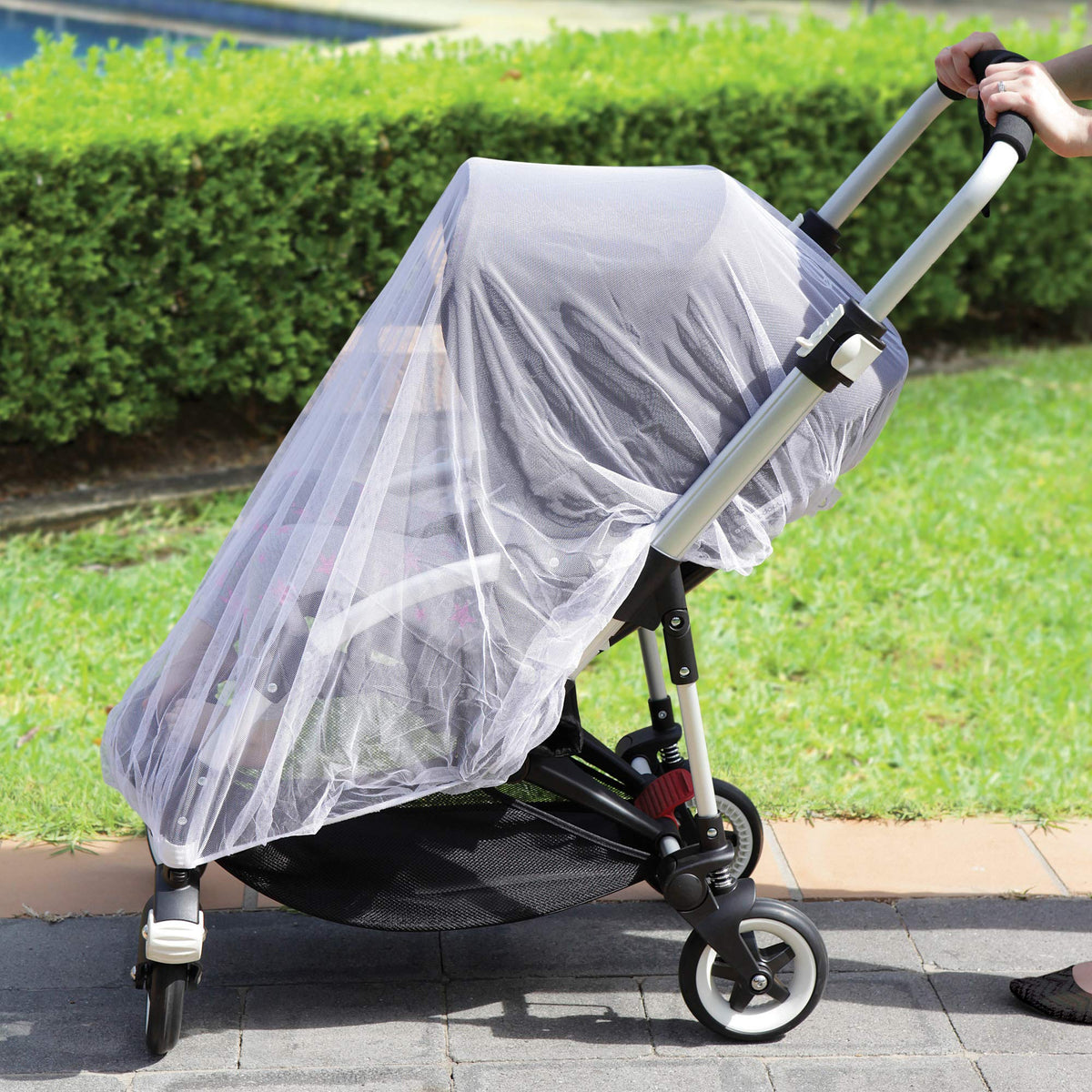 Children's Stroller and Play Yard Insect Bug Netting Mesh - White