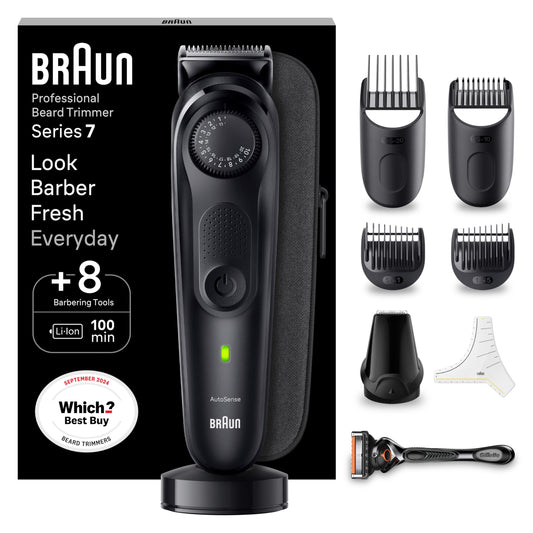 Braun Series 7 Beard Trimmer BT7440, 40 Length Settings, 100 min Cordless