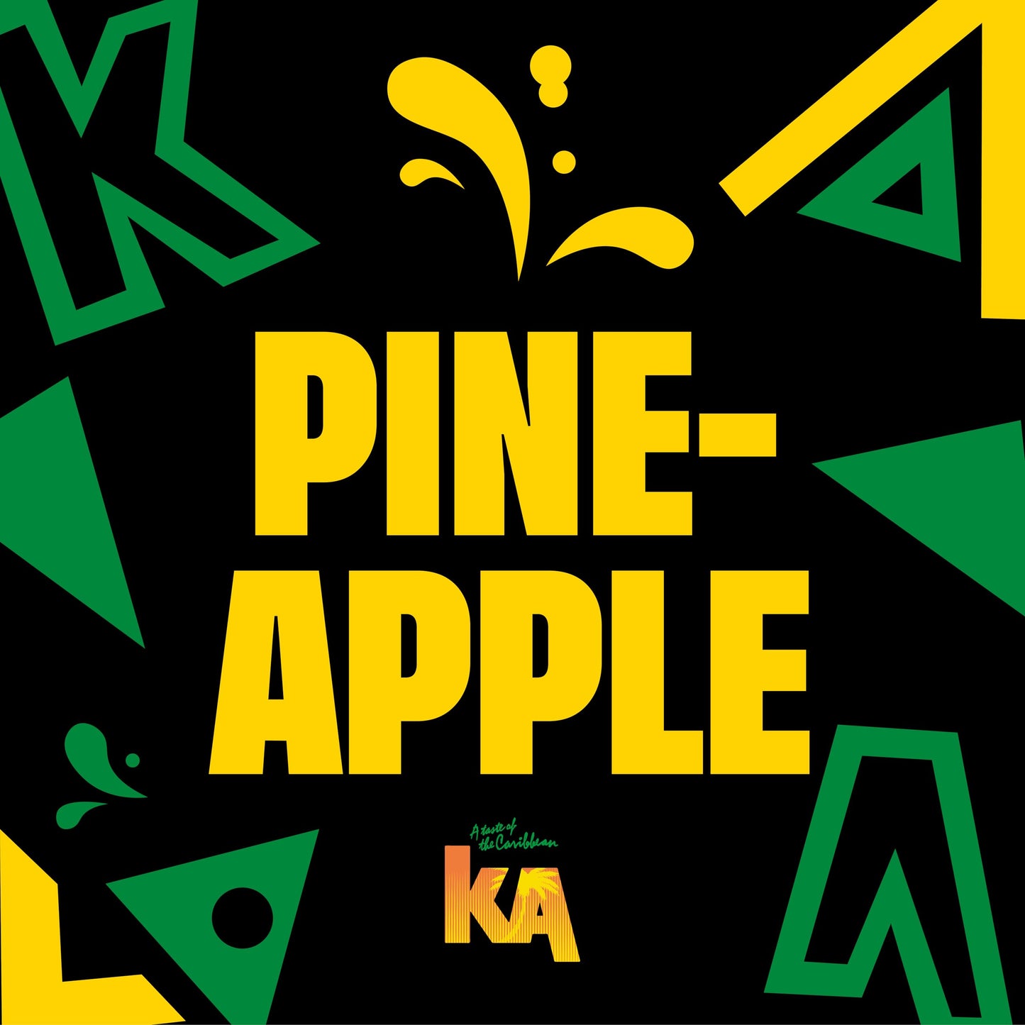KA Caribbean Pineapple Fizzy Drinks 24 x 330ml Cans Multipack
