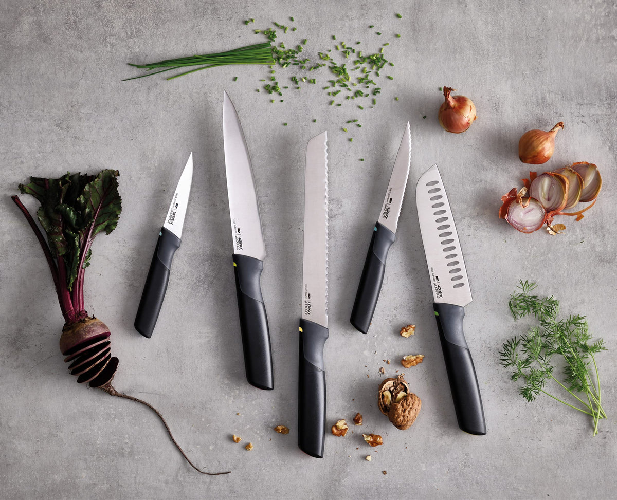 Joseph Joseph Duo 5 Piece Elevate Kitchen Knife Set Japanese Stainless Steel Blades