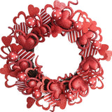 18-Inch Red Heart Wreath Front Door Decoration Valentine's Day / Christmas