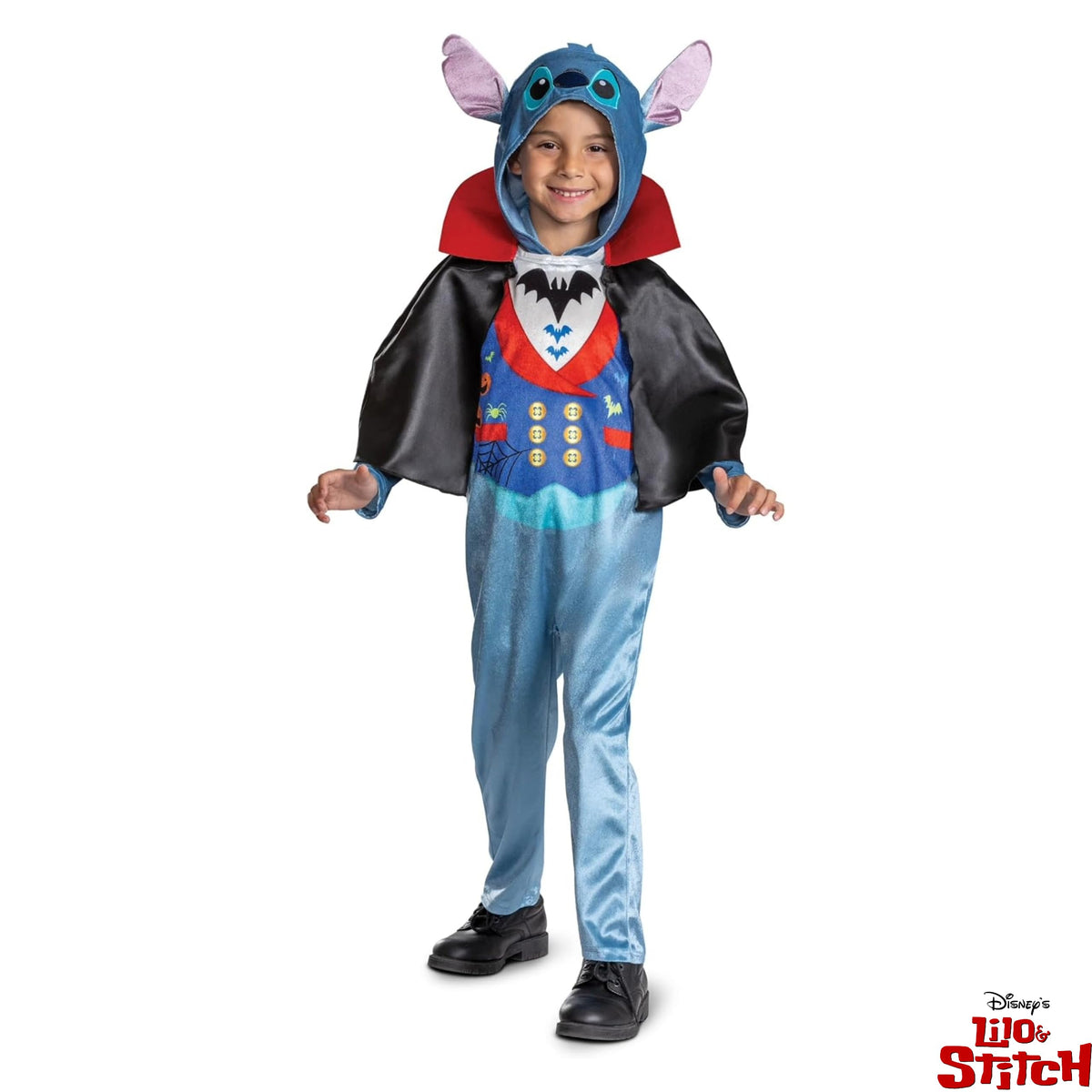 Disney Lilo & Stitch Vampire Stitch Fancy Dress Costume Kids Unisex