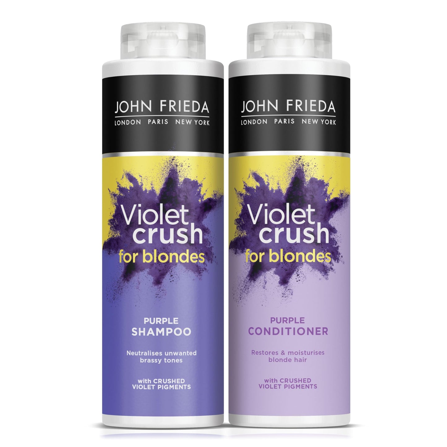 John Frieda Violet Crush Purple Shampoo and Conditioner Bundle 2 x 500ml