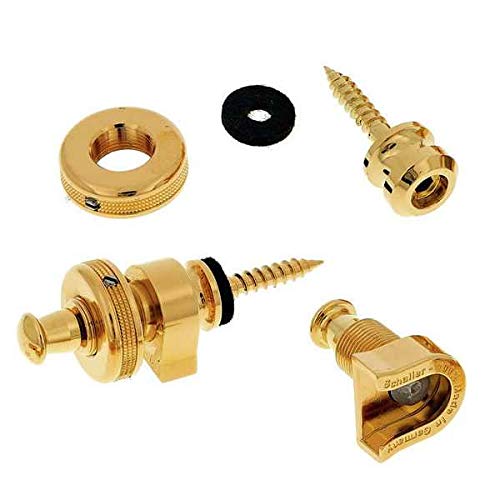 Schaller S Locks Guitar Strap Locks Pair Gold - Security Buttons