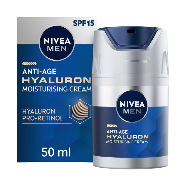 NIVEA MEN Anti-Age Hyaluron SPF15 Moisturising Cream , Anti-Wrinkle Face