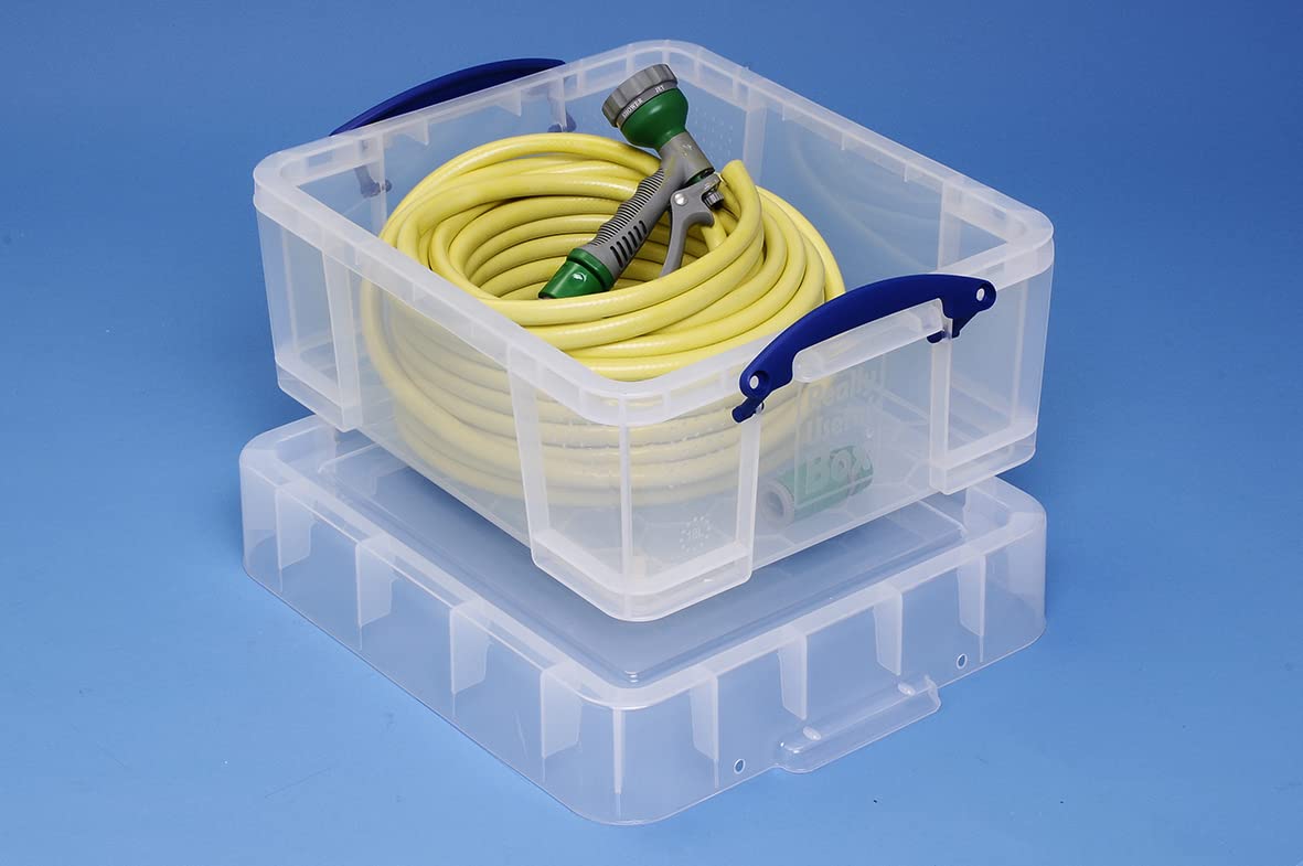 Really Useful Box 18 Litre Clear Plastic Storage Box with Lid