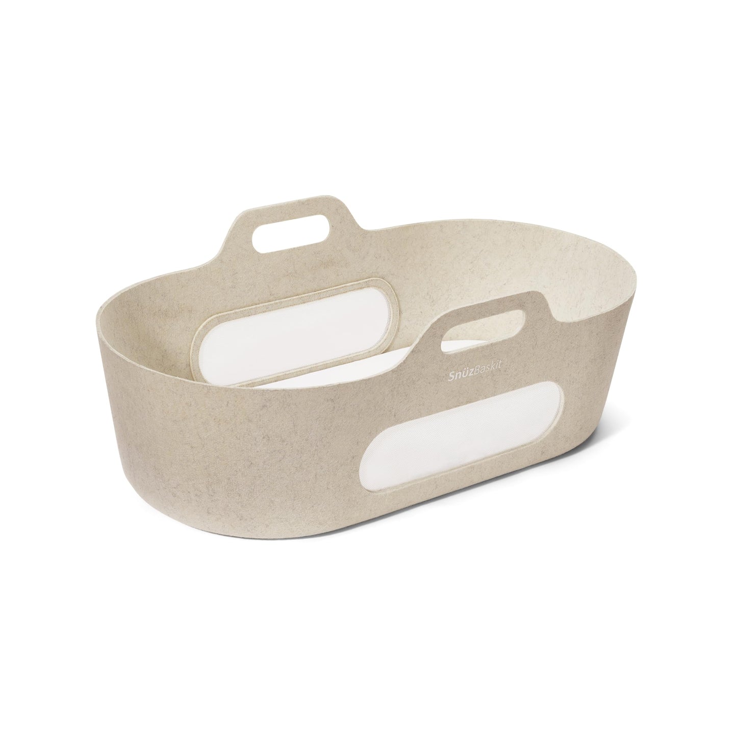 Snuz SnuzBaskit Moses Basket with Stand & Mattress - 6M - Barley & Walnut