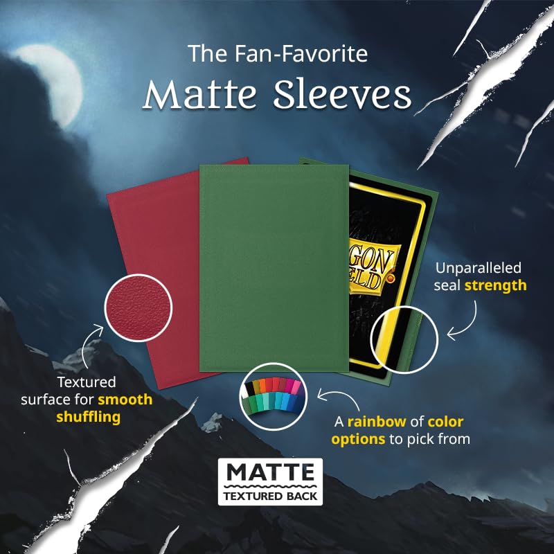Dragon Shield 11002 M Matte Black Standard Size Card Sleeves 100pk