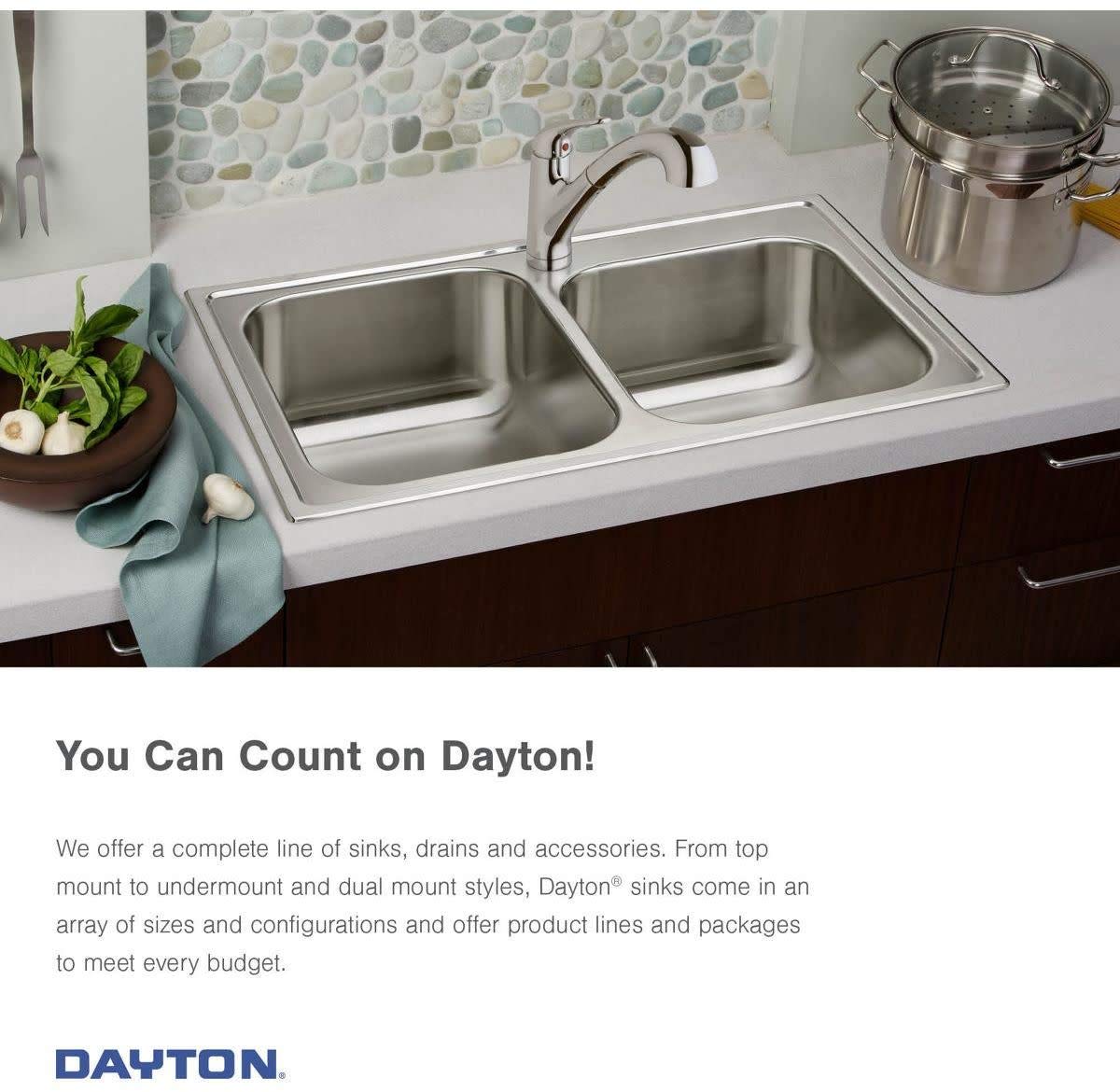 Elkay Dayton Single Bowl Top Mount Stainless Steel Kitchen Sink 25"