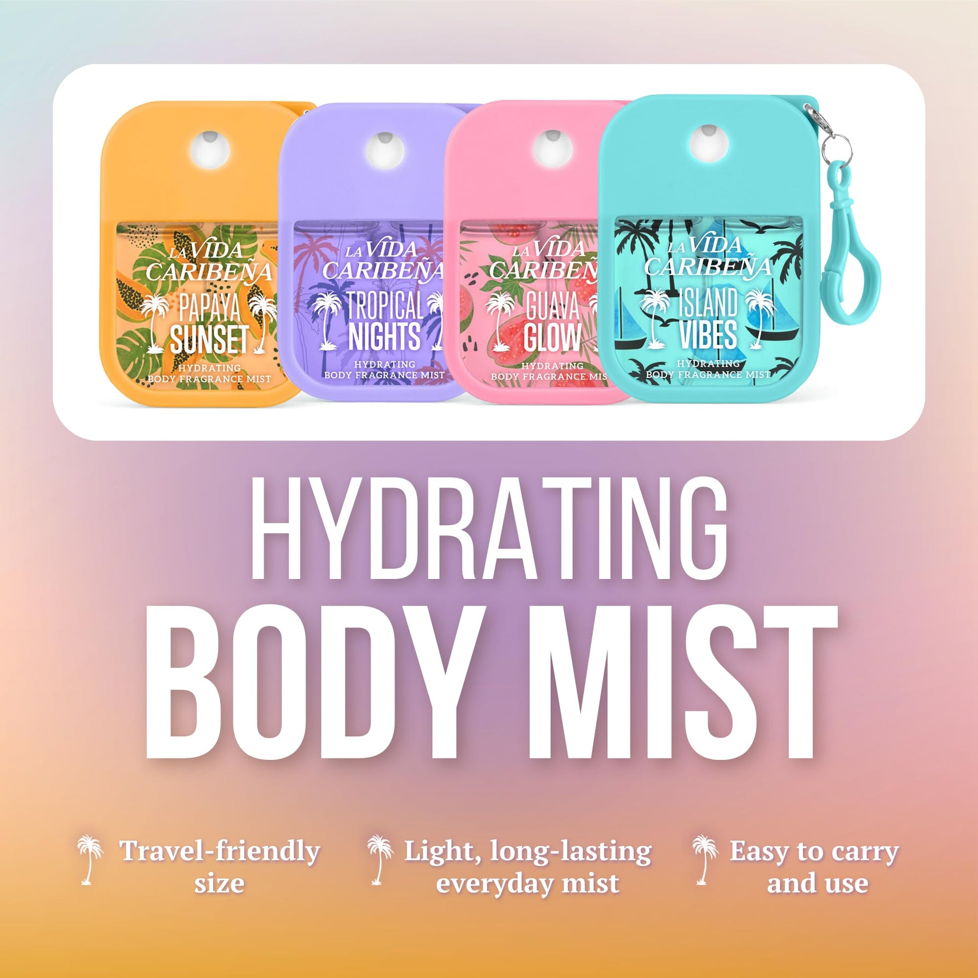 La Vida Caribena Hydrating Fragranced Body Mists 4-Pack 35ml Gift Set