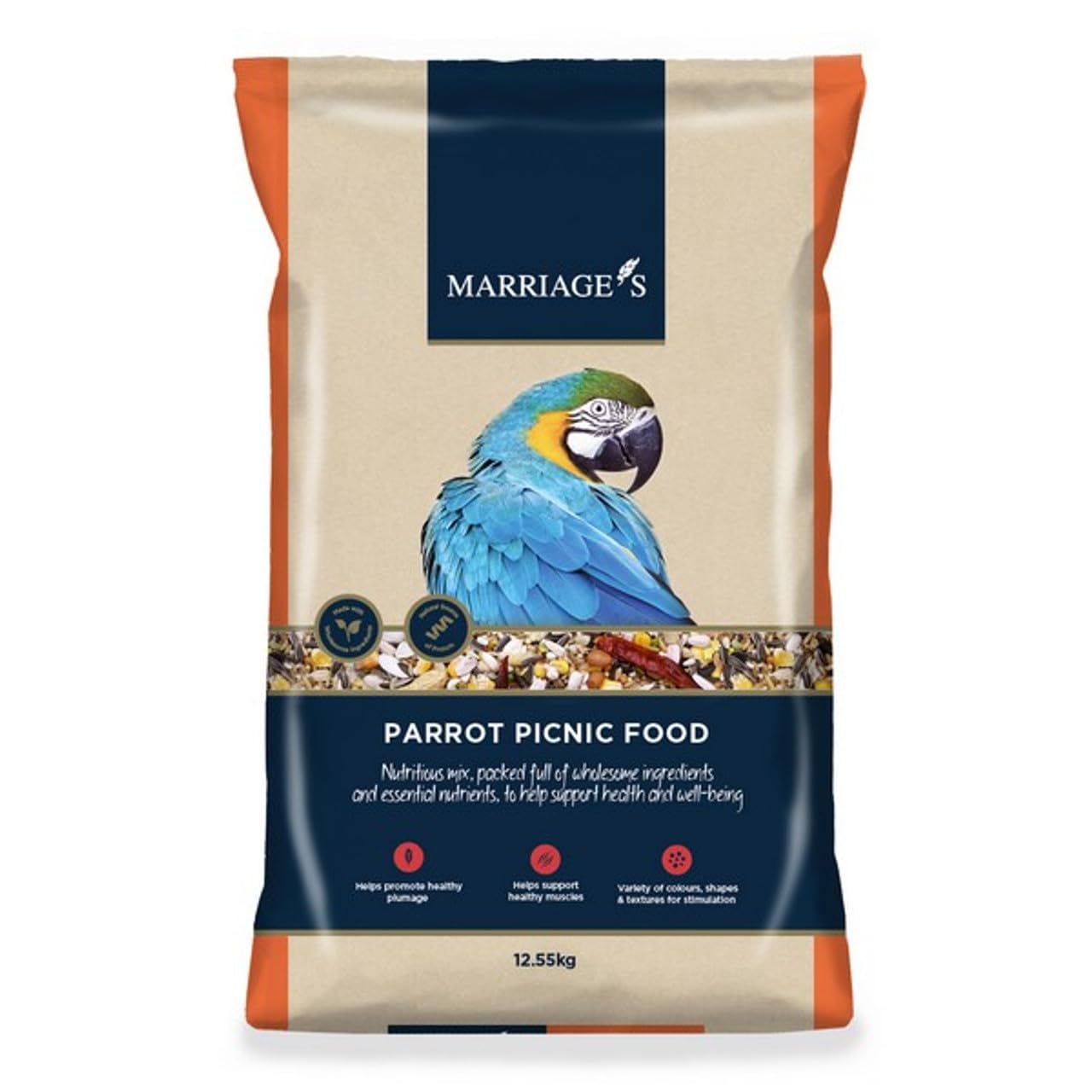 Marriage's Picnic Parrot Food Oats & Peanut Kernels 12.55kg