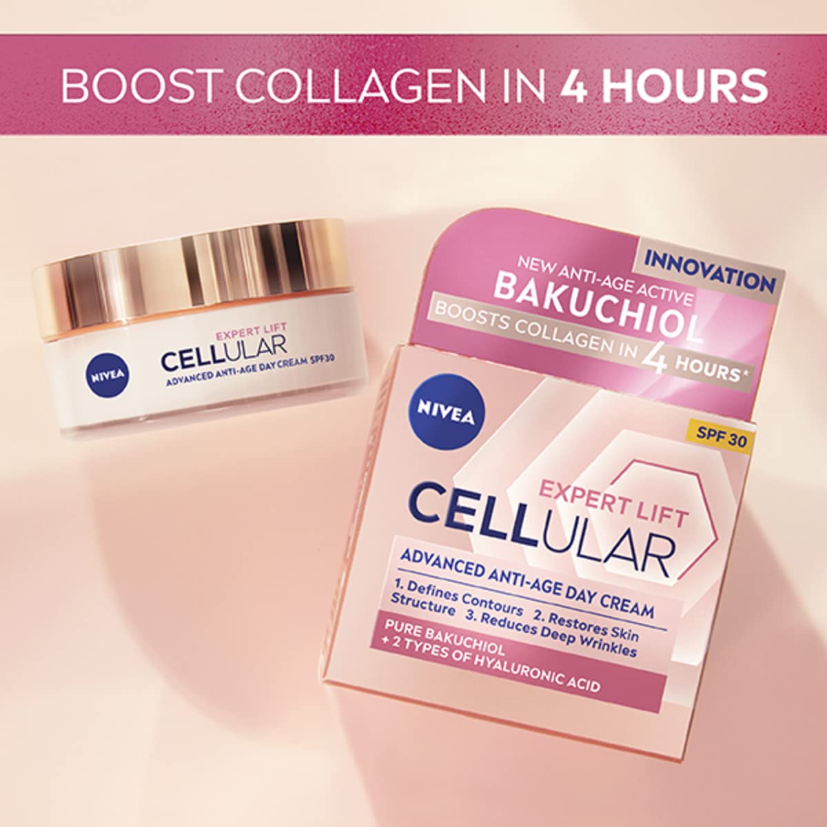 NIVEA Cellular Expert Lift Anti-Age Day Cream 50ml with Pure Bakuchiol SPF30