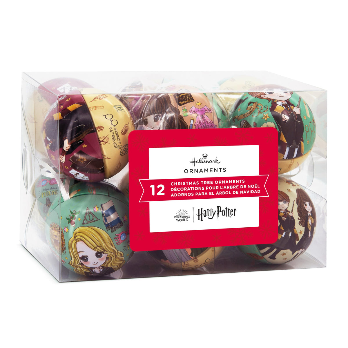 Hallmark Harry Potter Christmas Tree Baubles Tin Decorations 12-Pack