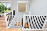 Safetots Chunky Wooden Screw Fit Stair Gate White 63.5-105.5cm