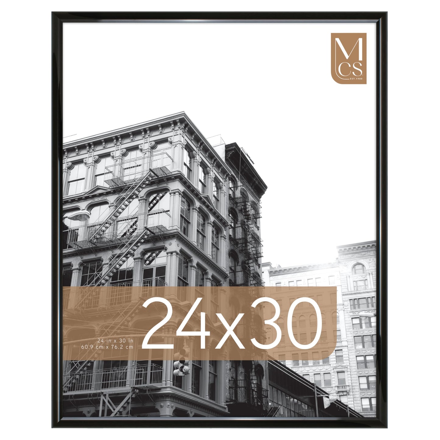 MCS Back-Loading Wall Art & Puzzle Frame Black 24 x 30 Inch